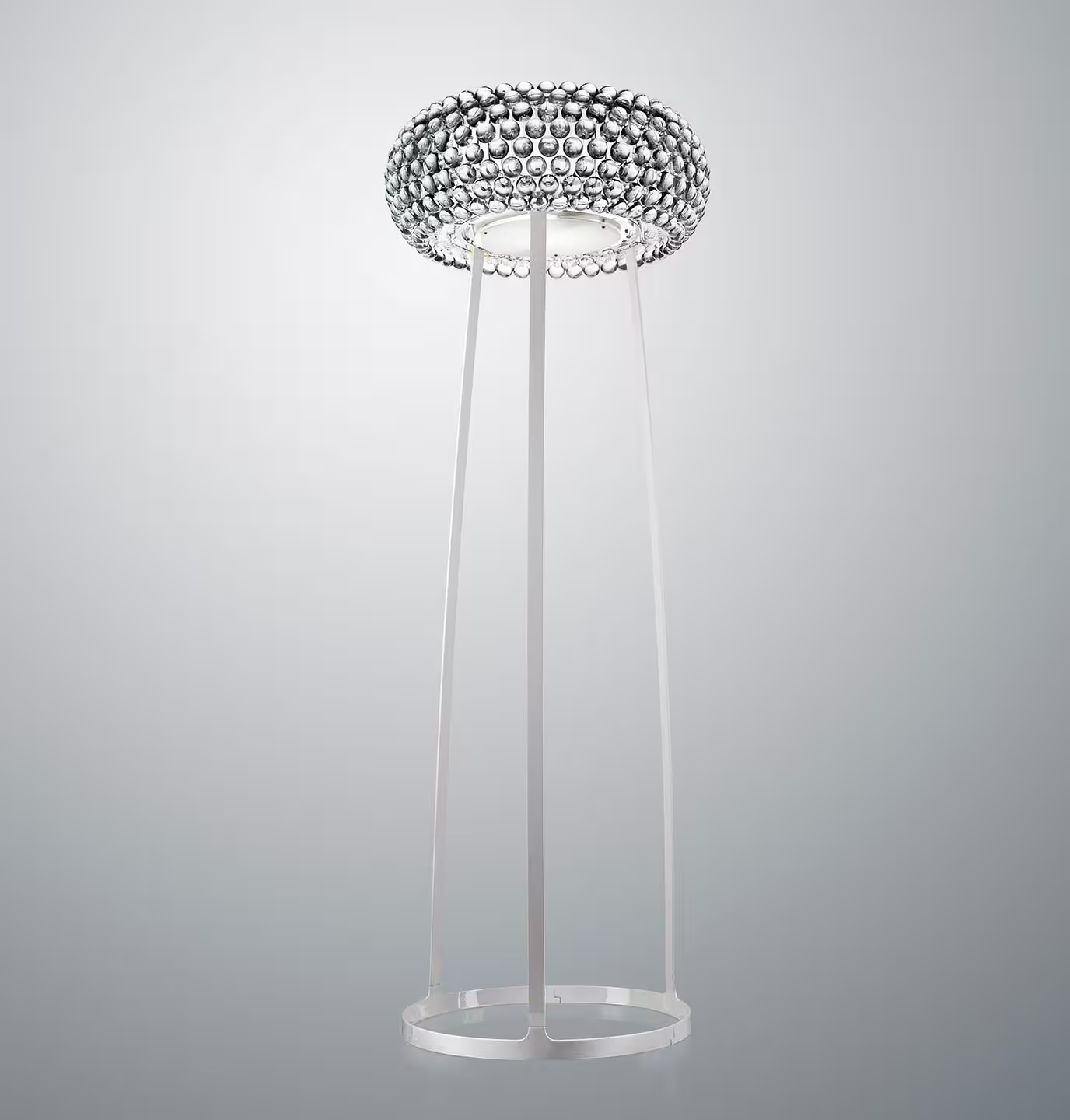 Caboche Media Metal Base Floor Lamp with Circular Shaped Diffuser