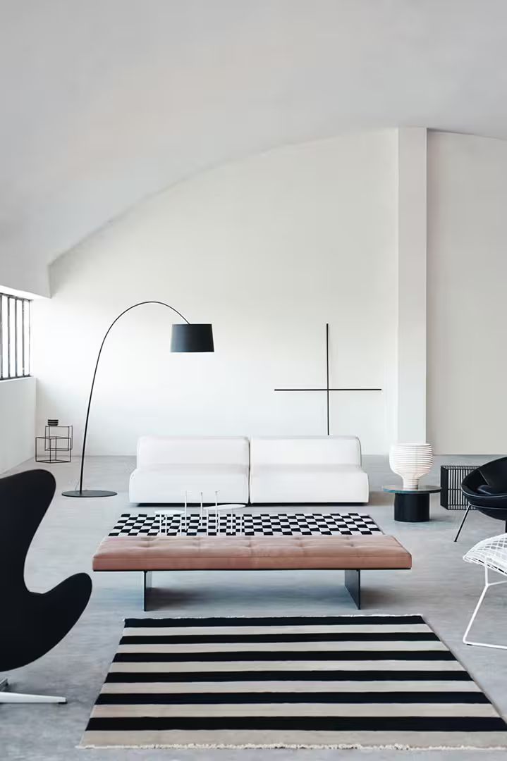 Twiggy Arched Line Floor Lamp with Coated Metal & Aluminium