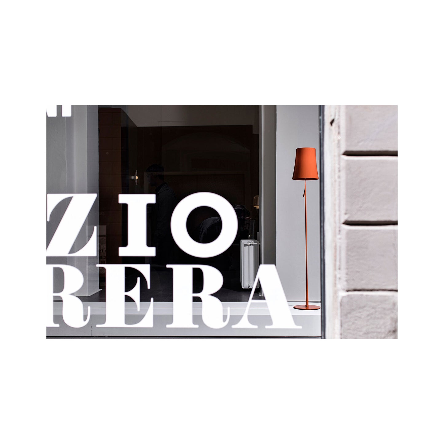 Birdie Lettura On/Off Floor Lamp with Metallized Blown Glass & Varnished Steel