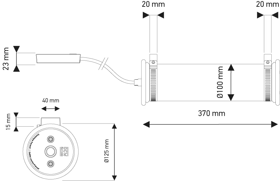 In The Tube ITT 100-350 Silver Mesh Wall Light