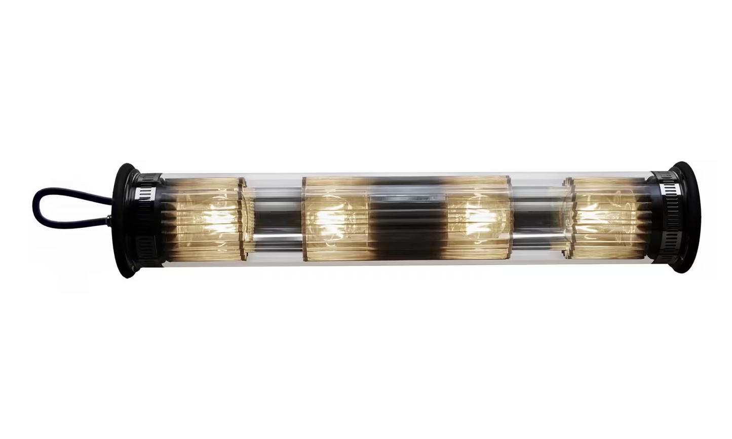 In The Tube ITT 120-700 Silver Mesh Wall Light with Borosilicate Glass