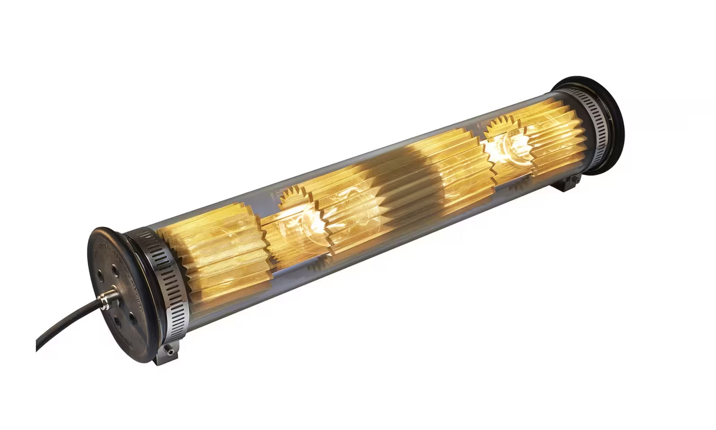 In The Tube ITT 120-700 Gold Mesh Wall Light with Borosilicate Glass