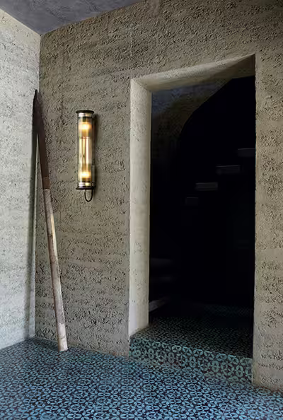 In The Tube ITT 120-700 Gold Mesh Wall Light with Borosilicate Glass