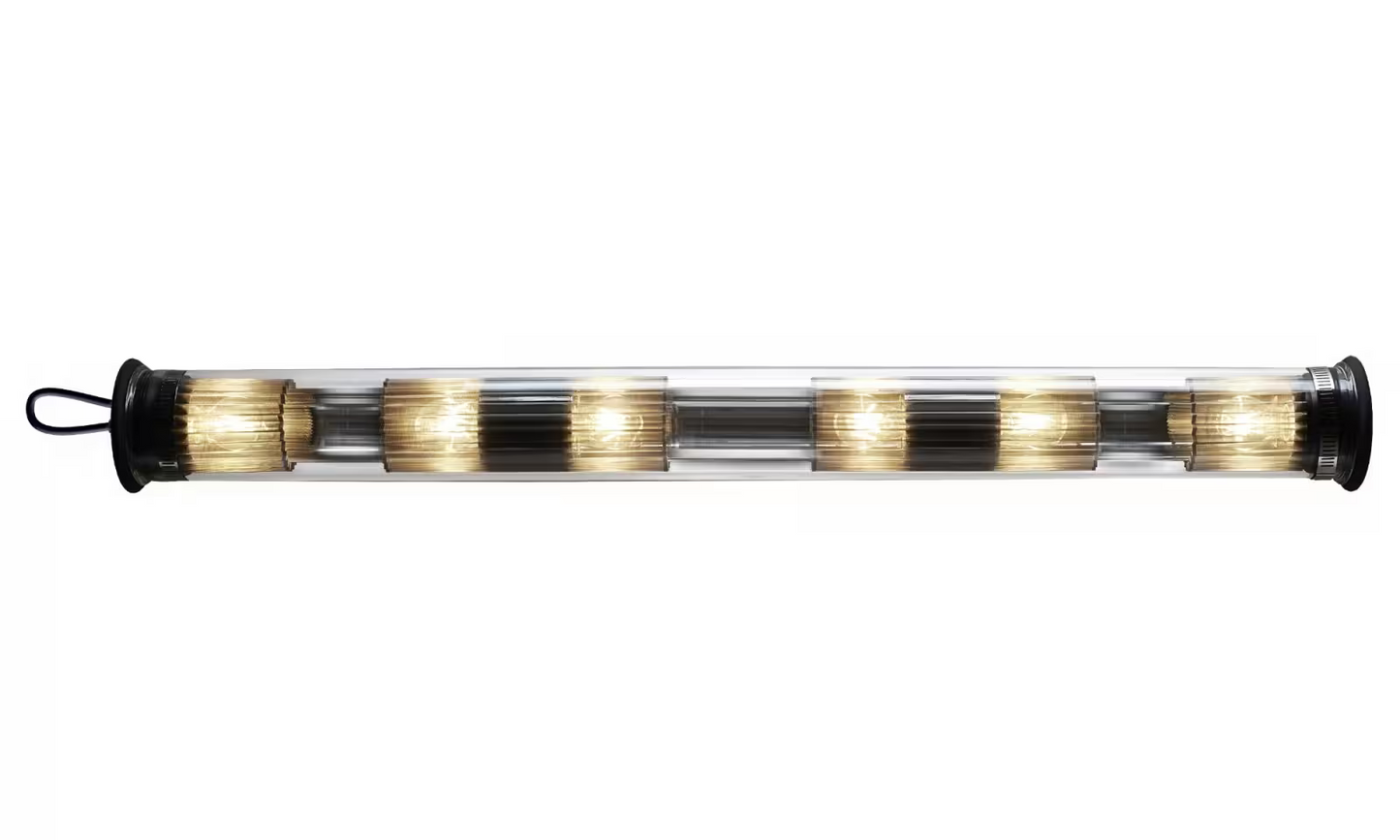 In The Tube ITT 120-1300 Silver Mesh Wall Light with Borosilicate Glass