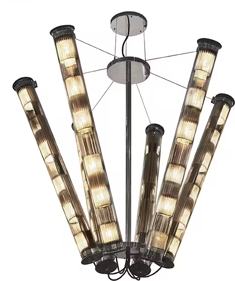 In The Tube Solar 6-1300 Six-Light Chandelier