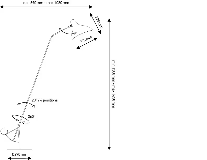 DCW éditions Mantis Floor Lamp