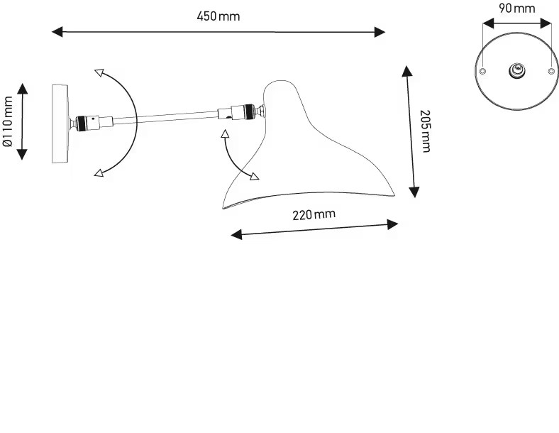 DCW éditions Mantis Wall Light