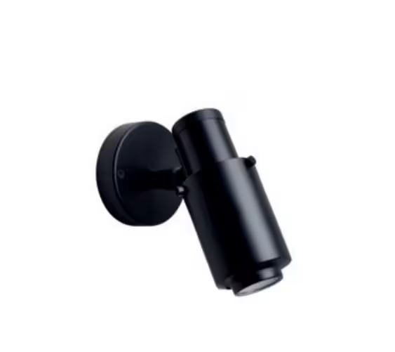 Biny Spot Matt Black Body LED Wall Light Without Switch