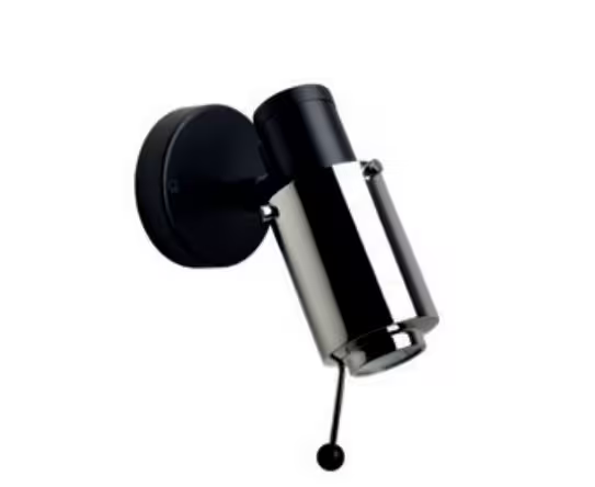 Biny Spot Matt Black Body LED Wall Light Without Switch