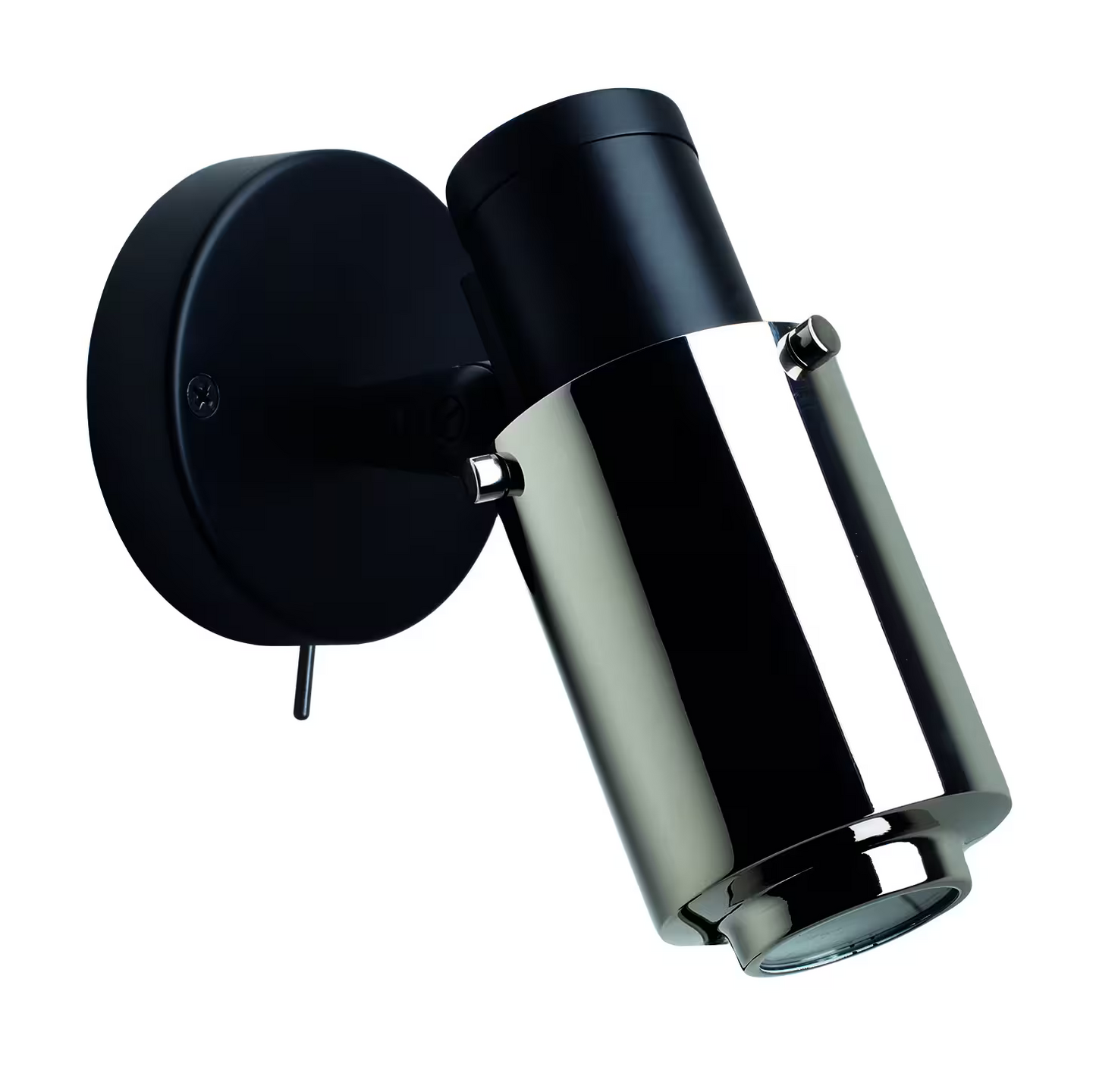 Biny Spot Matt Black Body LED Wall Light with Switch