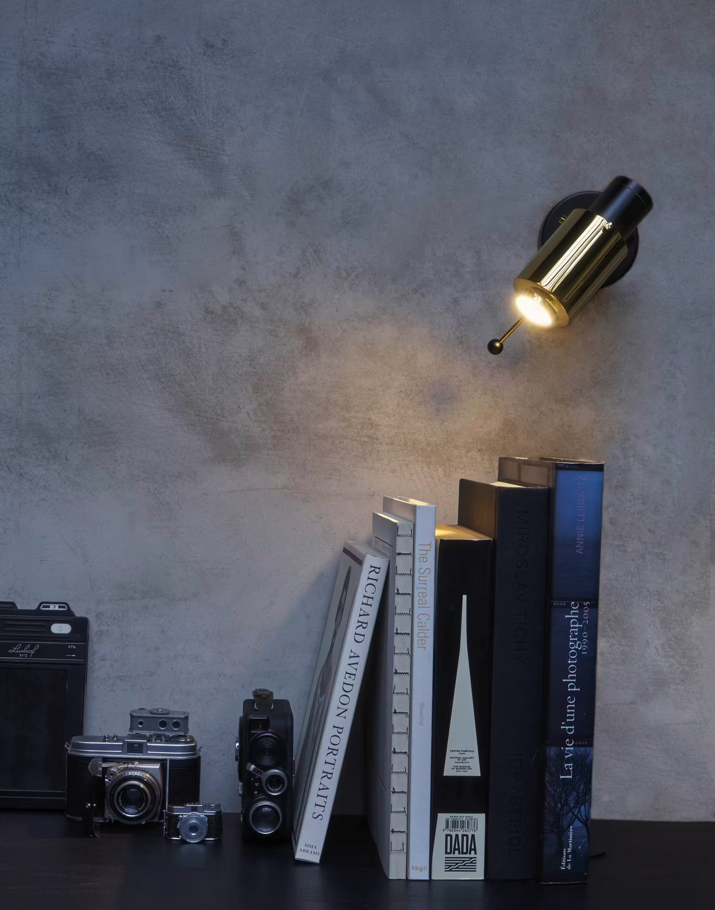 Biny Spot Matt Black Body LED Wall Light with Switch