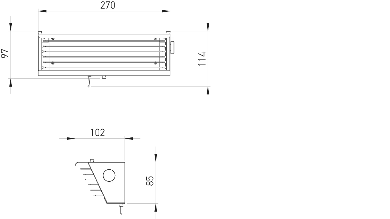Biny Box 2 Without Switch LED Wall Light