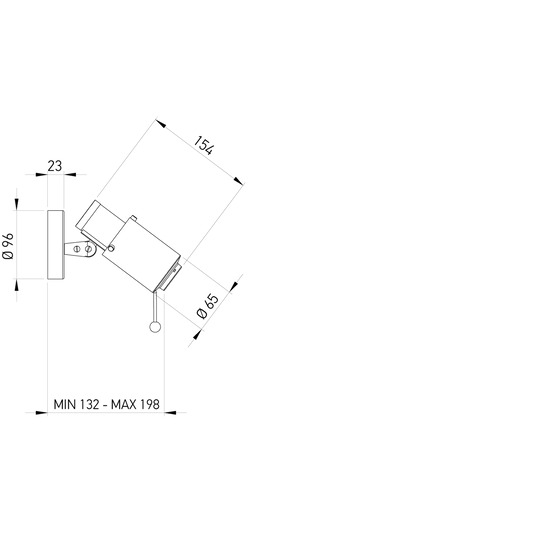 Biny Spot Polished Nickel Body LED Wall Light Without Switch