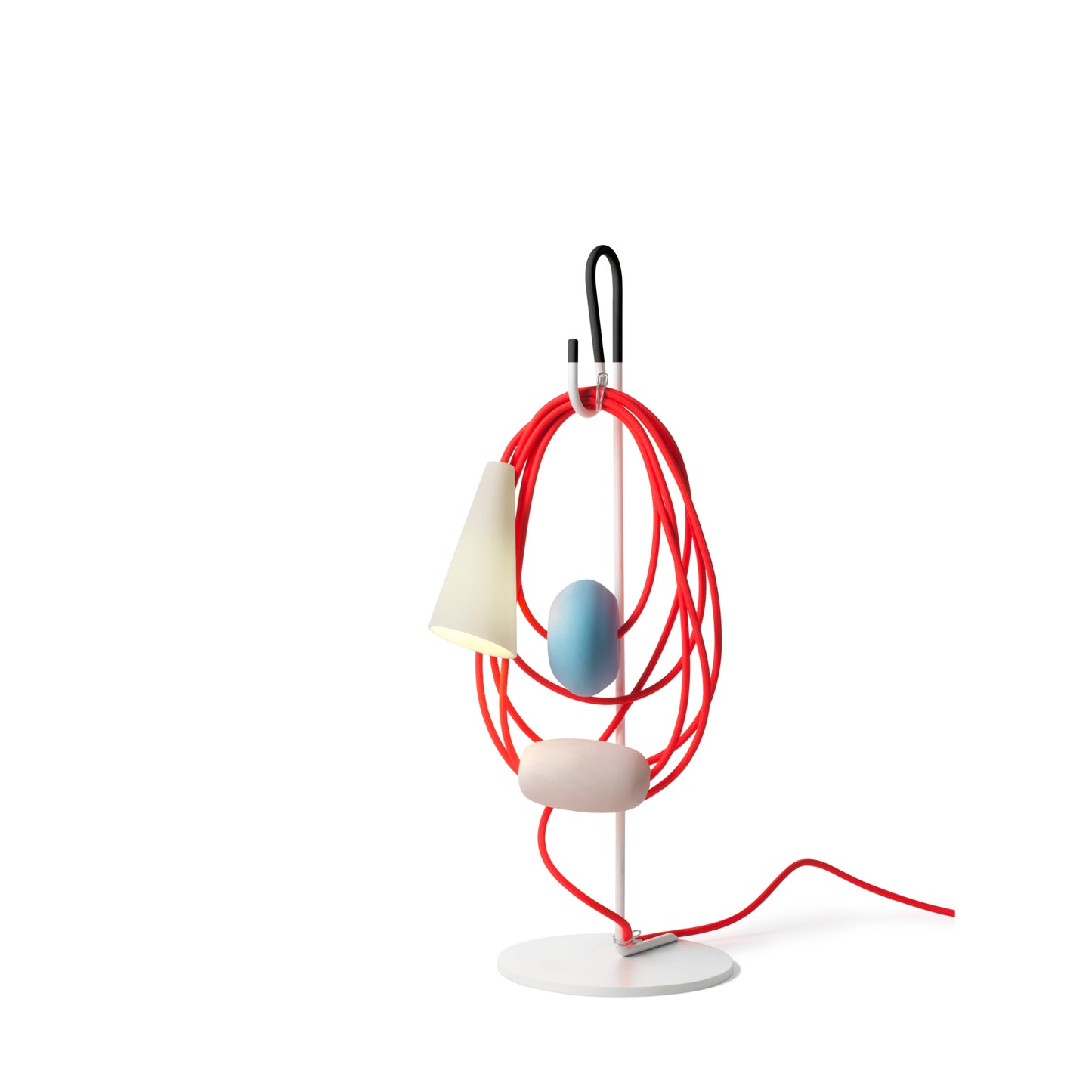Filo Blown Glass Table Lamp with Porcelain & Coated Metal