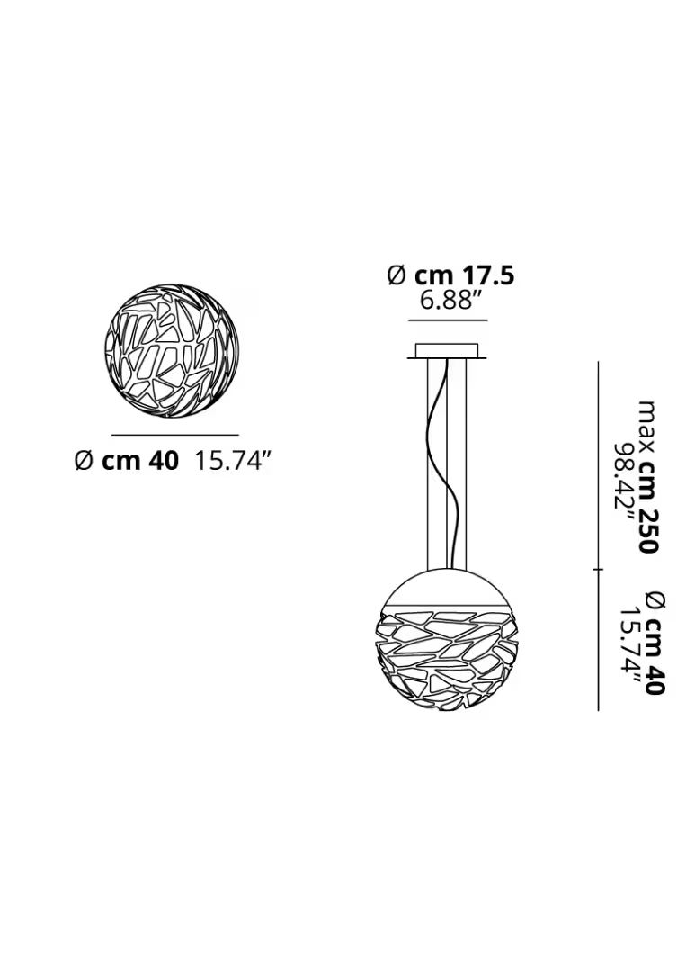 Kelly Sphere 40 Small Pendant