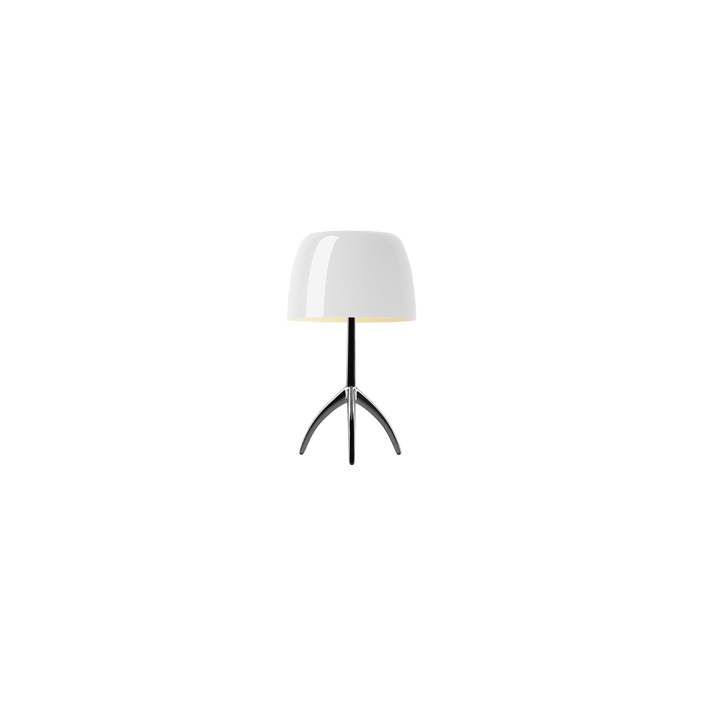 Lumiere Grande On/Off Black Chrome Table Lamp with Black Glass Diffuser