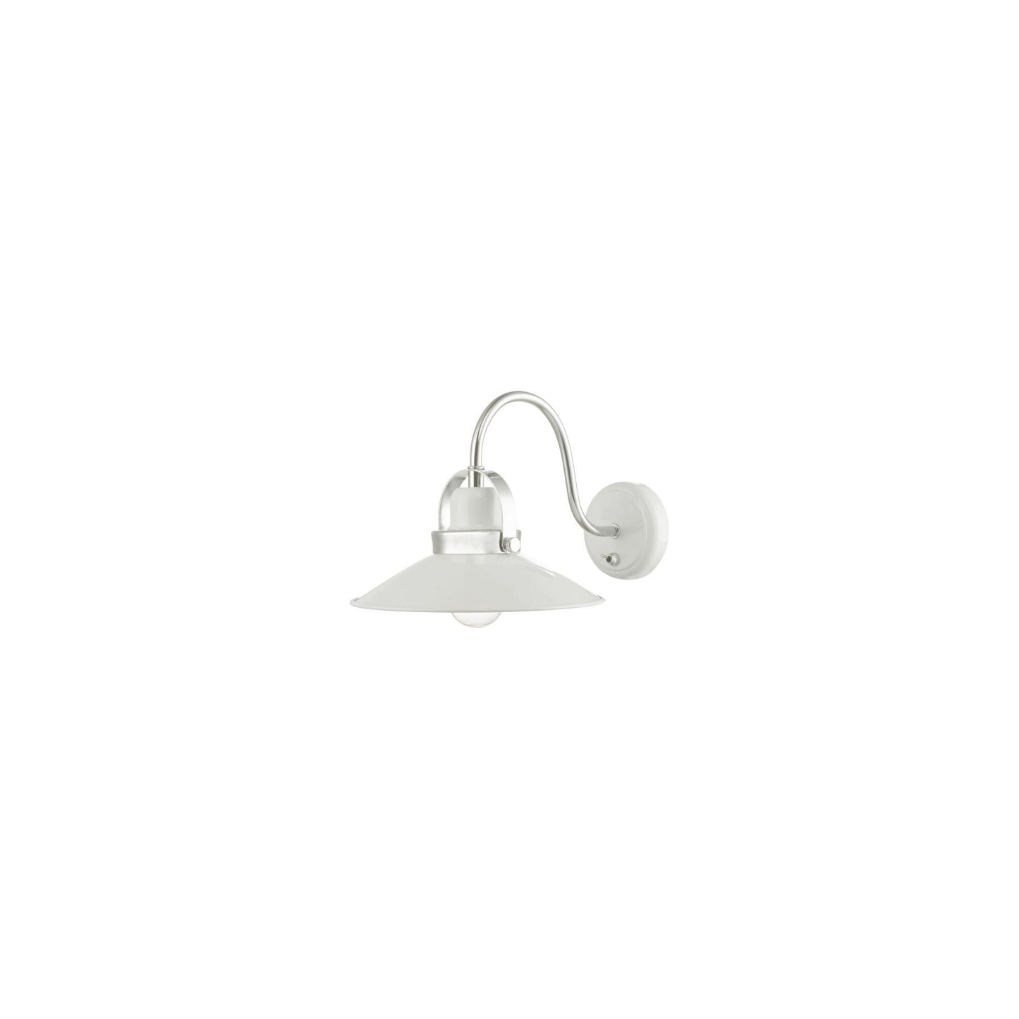 Liden Wall Light White & Polished Chrome
