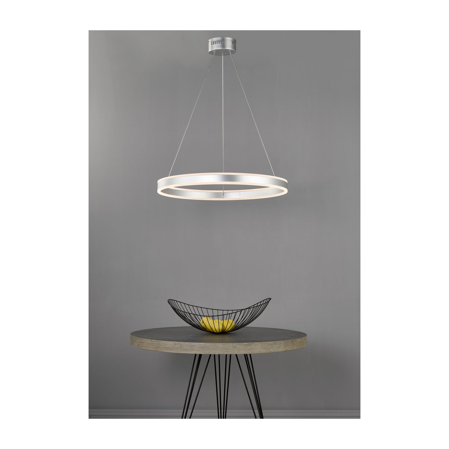 Tybalt Pendant LED Silver & Acrylic