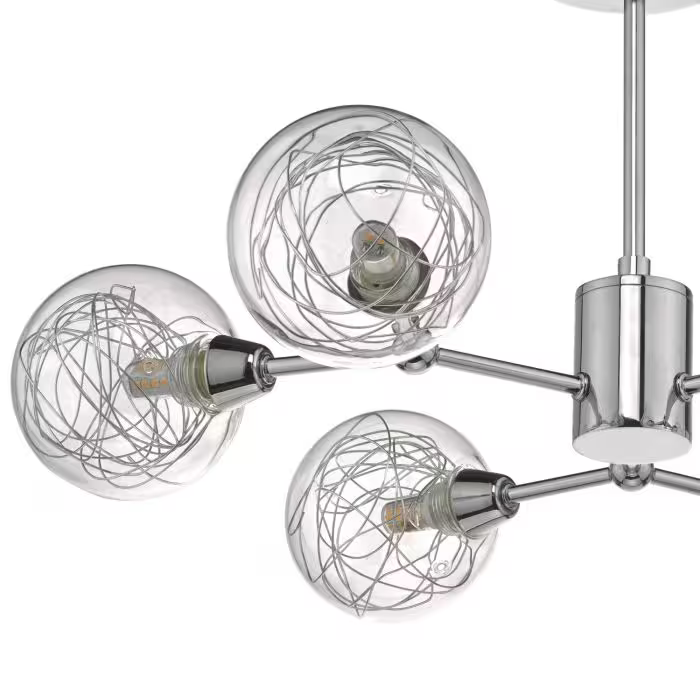 Dar Tyka Semi-Flush Ceiling Light