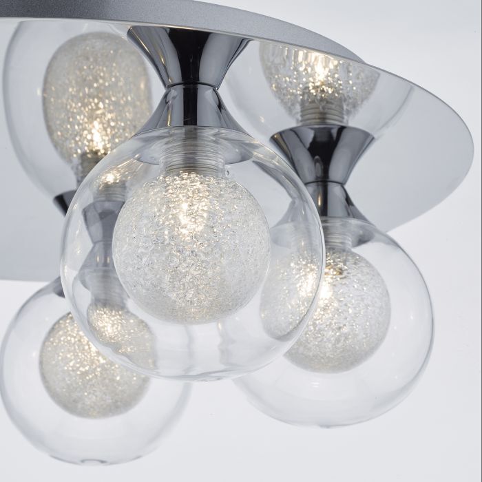 Dar Zeke 5-Light Flush Ceiling Light