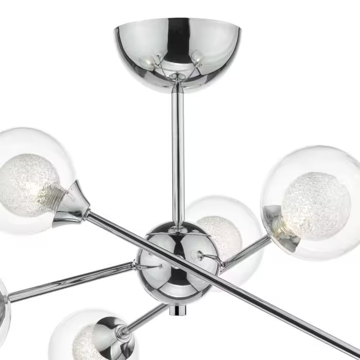 Dar Zeke Semi-Flush Ceiling Light