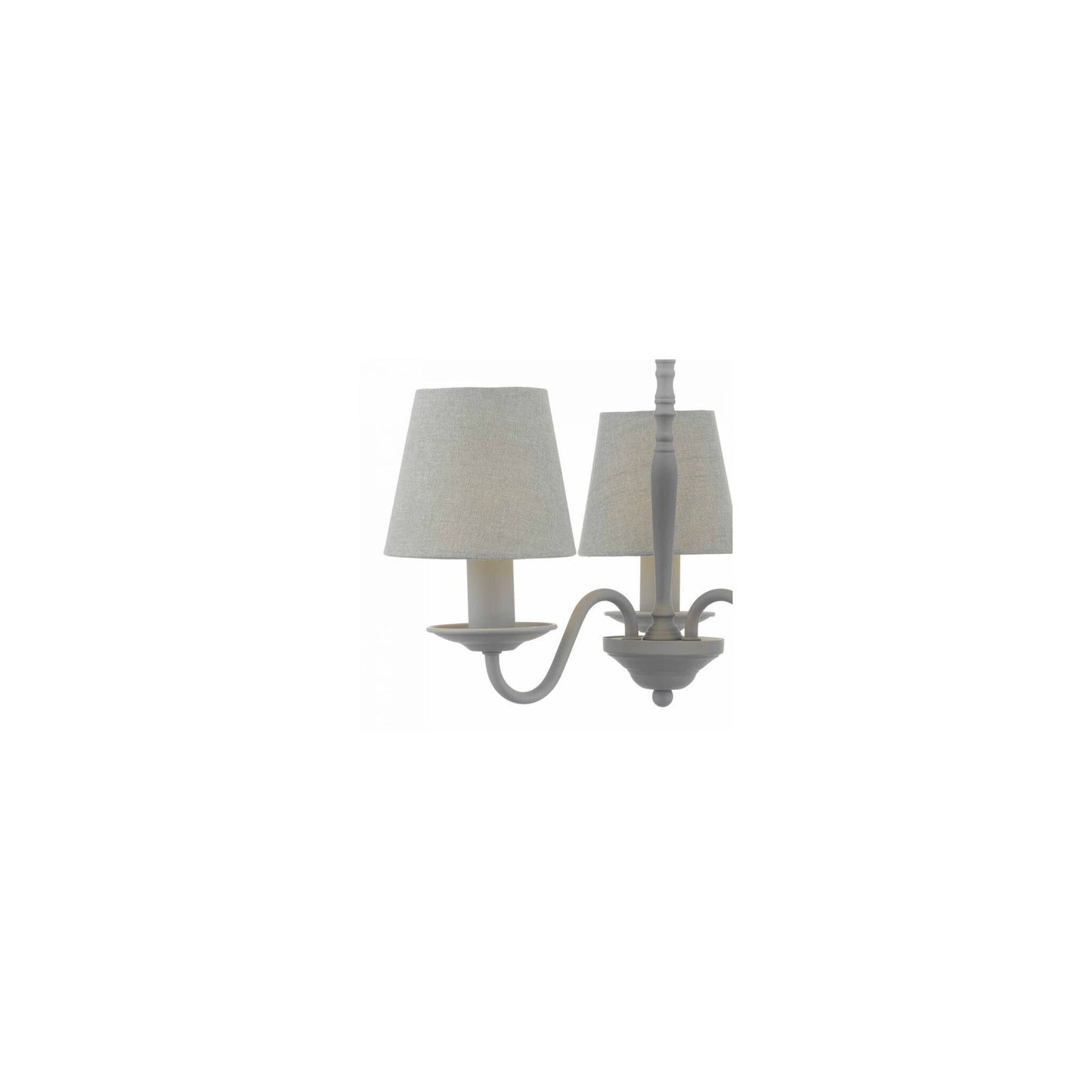 Joanna 3-Light Chandelier with Grey Shades