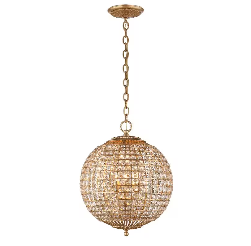 Renwick Sphere Pendant with Crystal