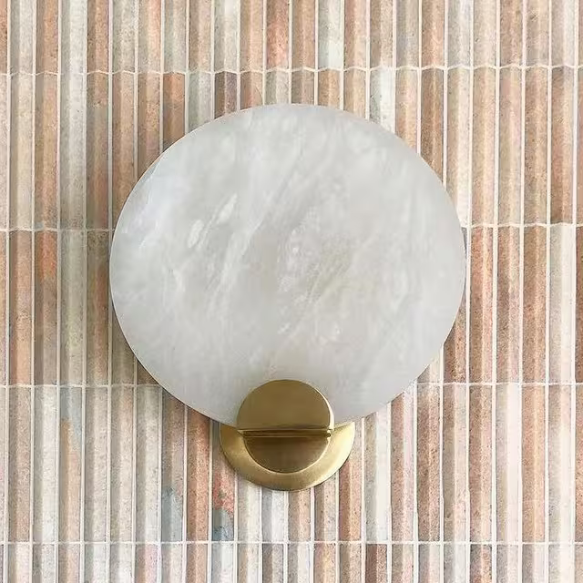 Iveala Single Sconce with Alabaster Shade