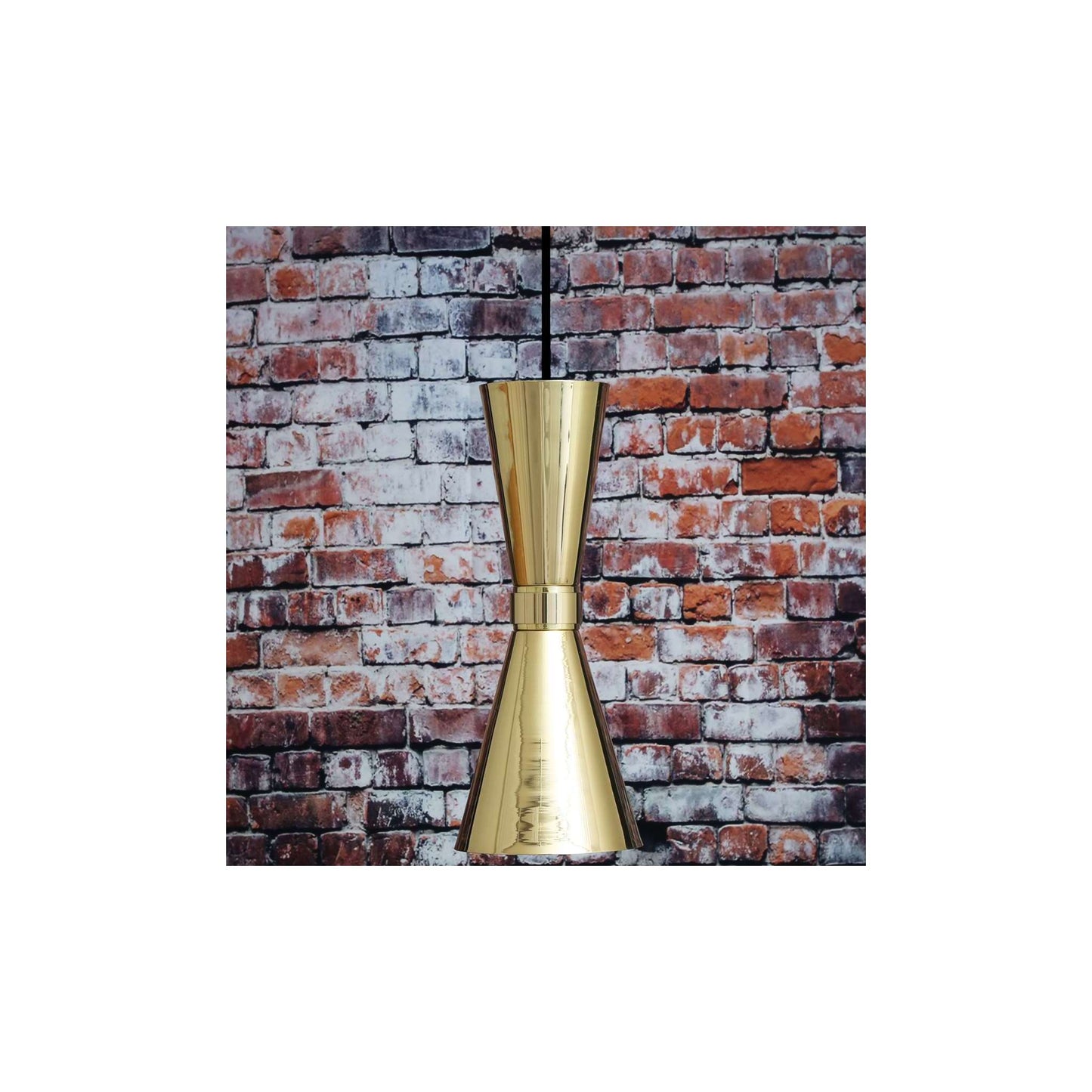 Amias Mid-Century Brass Pendant