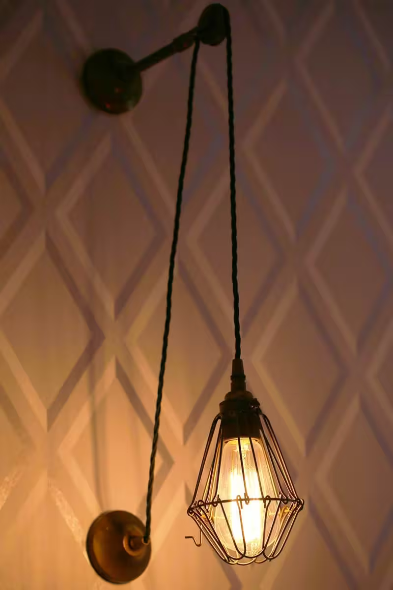 Apoch Vintage Pulley Cage Wall Light