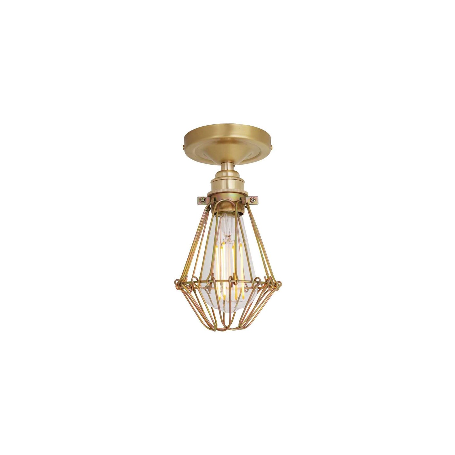 Apoch Industrial Cage Flush Ceiling Light