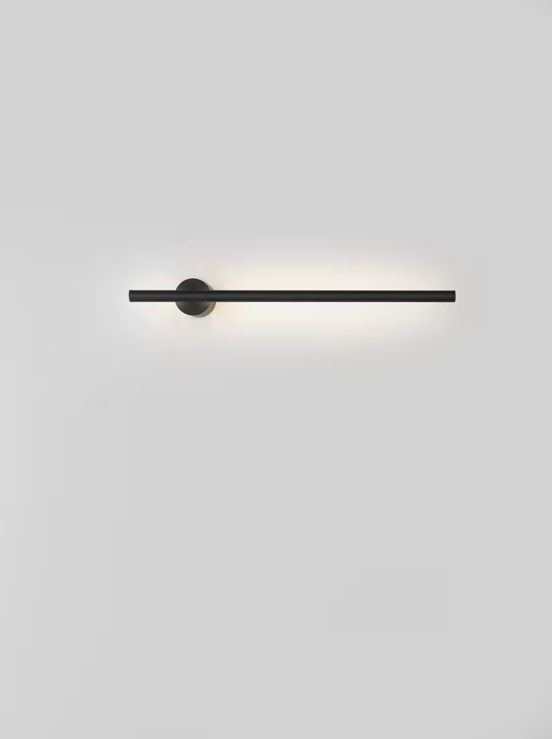 Clock LED Wall Light Matt Black