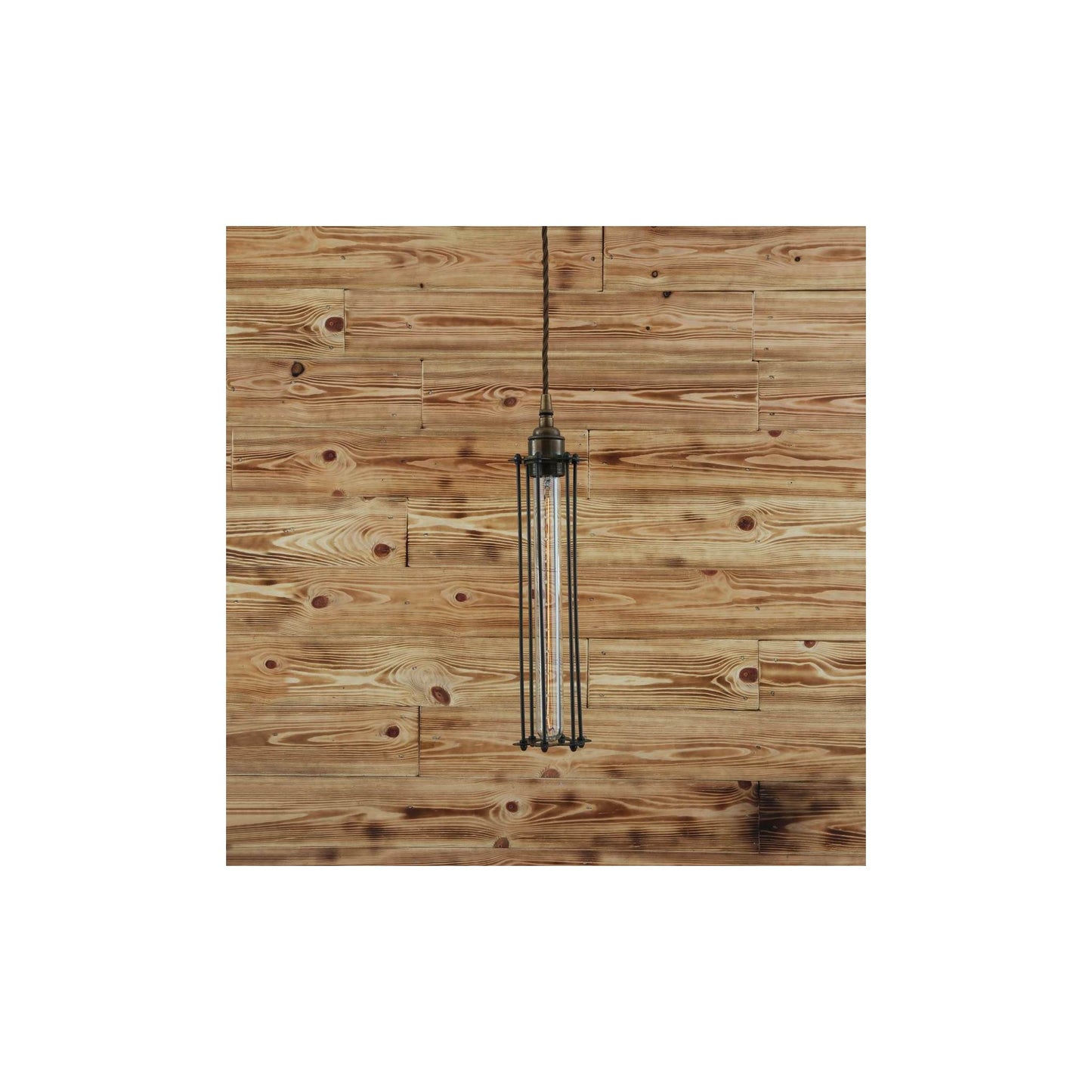 Beirut Industrial Pendant with Black Cage