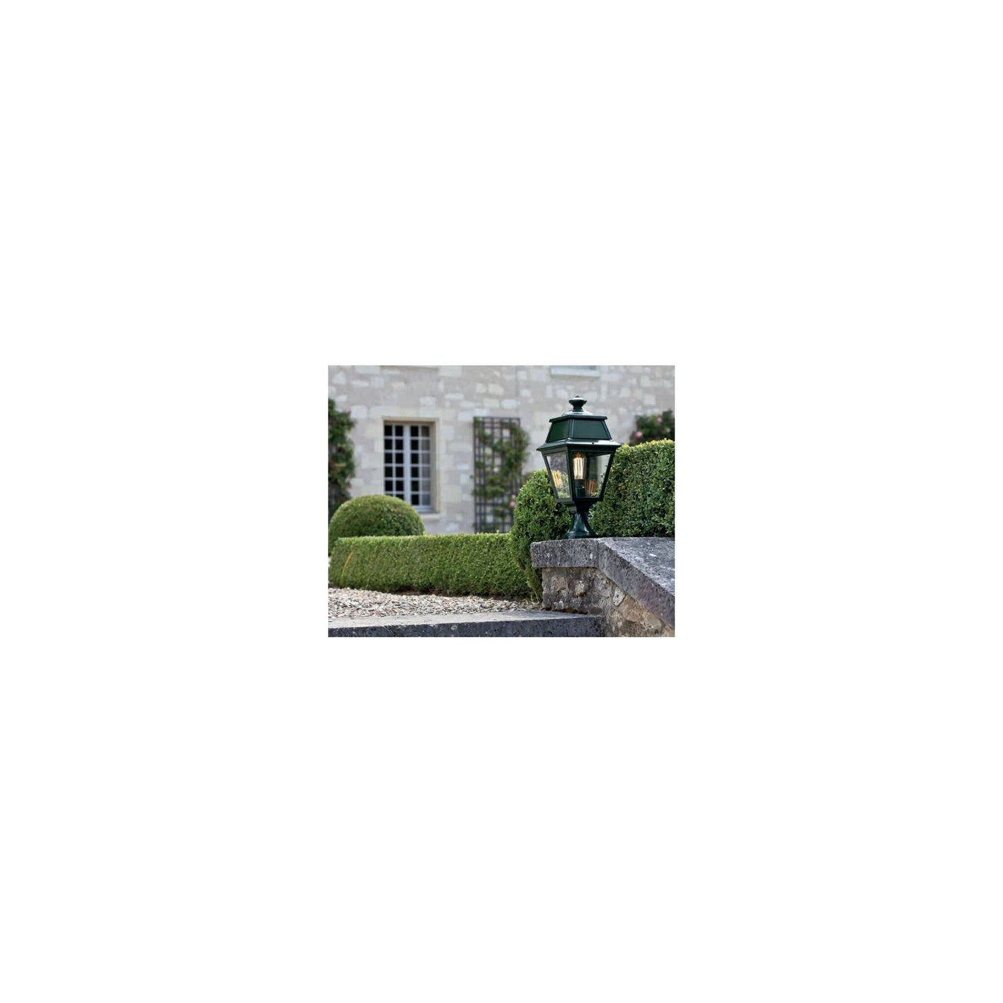 Avenue 2 Model 5 Clear Glass E27 Pillar Mount