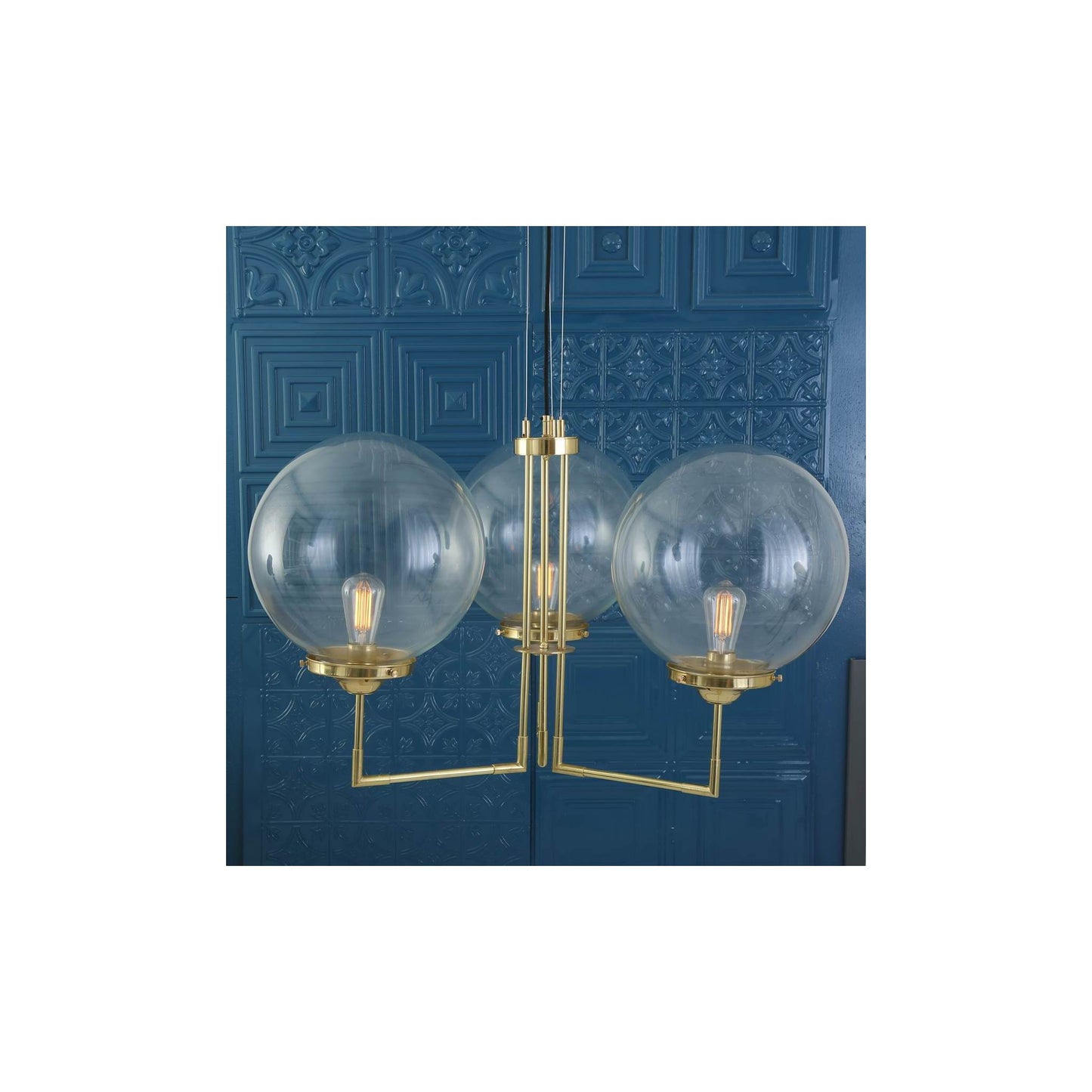 Bellavary Three-Arm Modern Globe Chandelier
