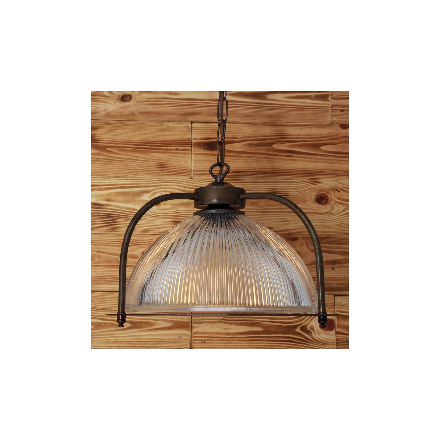 Bousta Holophane Pendant with Glass Diffuser