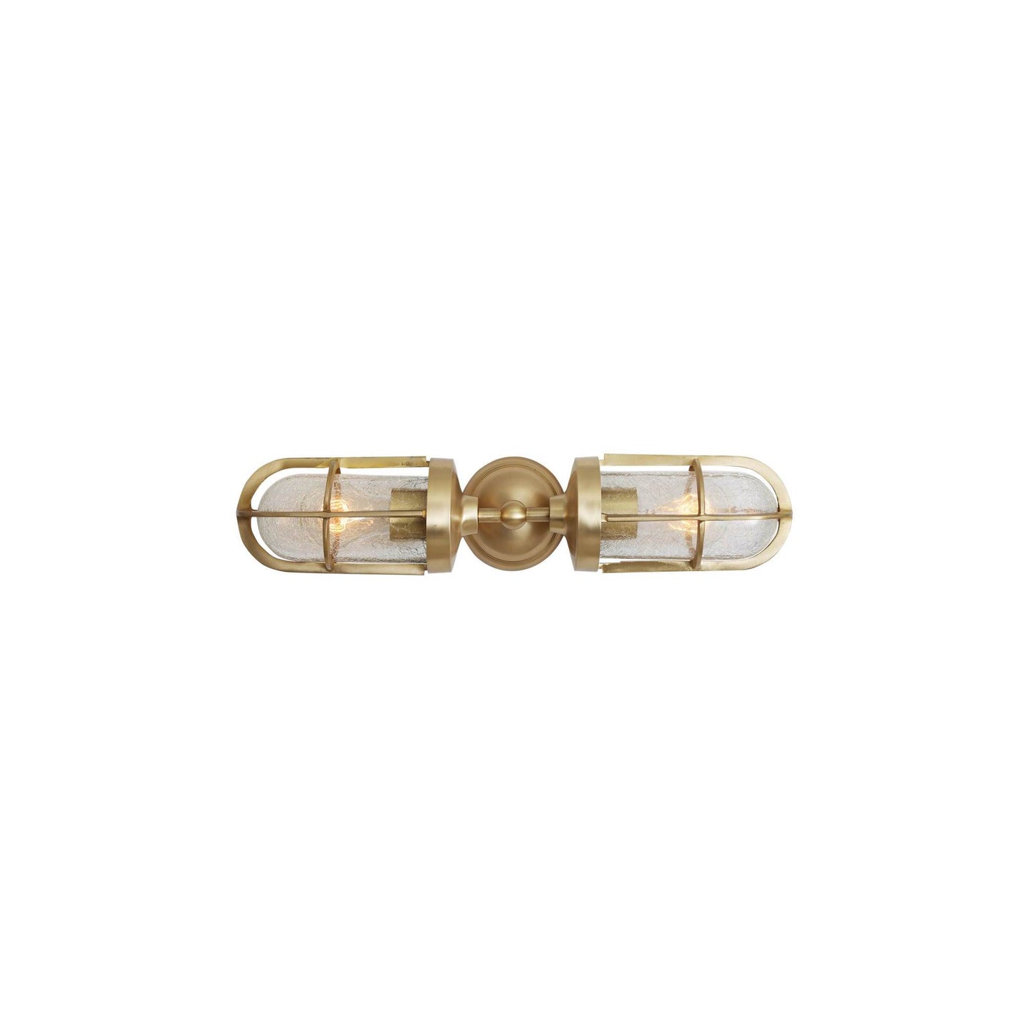 Clayton Double Well Glass Wall Light IP54