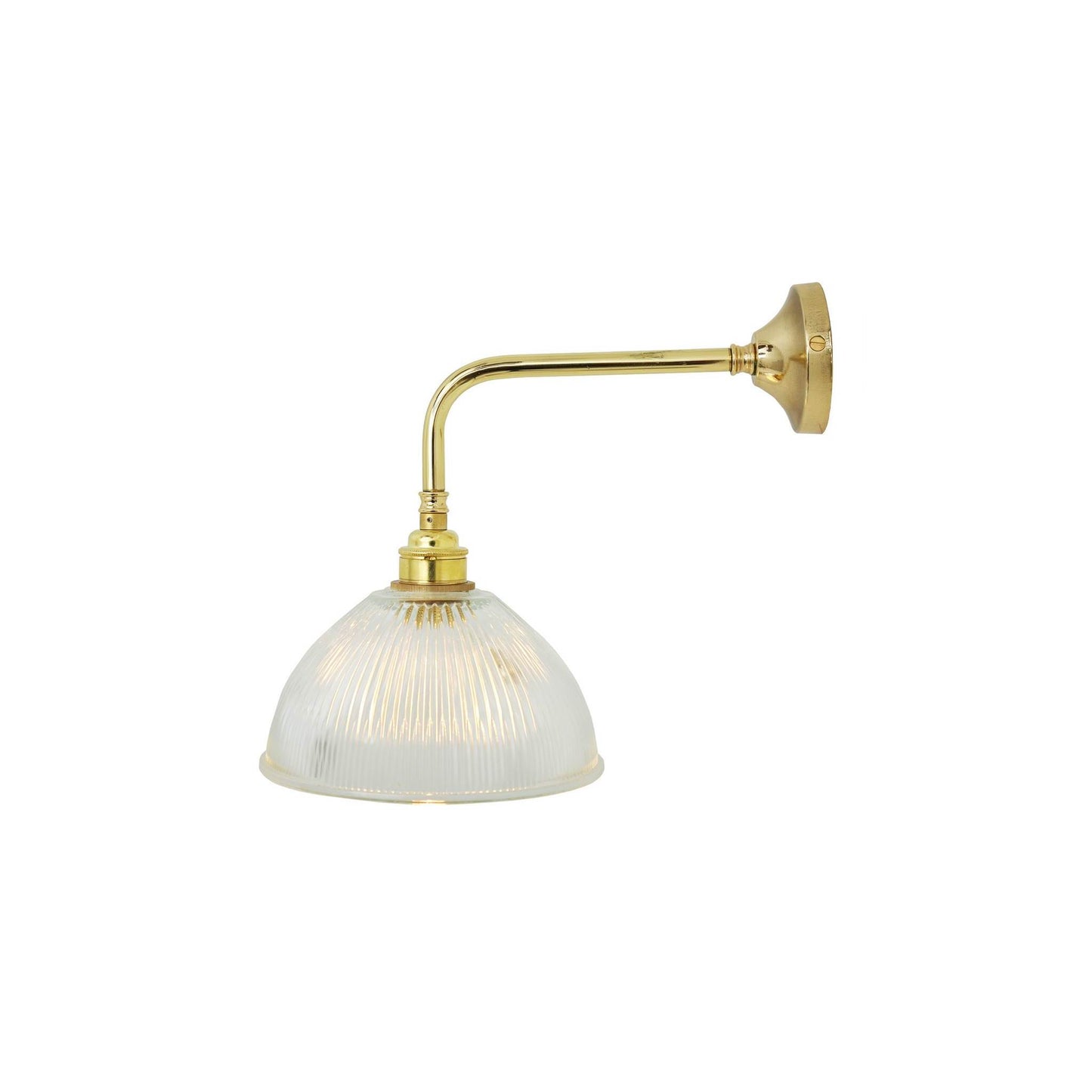 Dhaka Industrial Wall Light with Prismatic Glass Shade