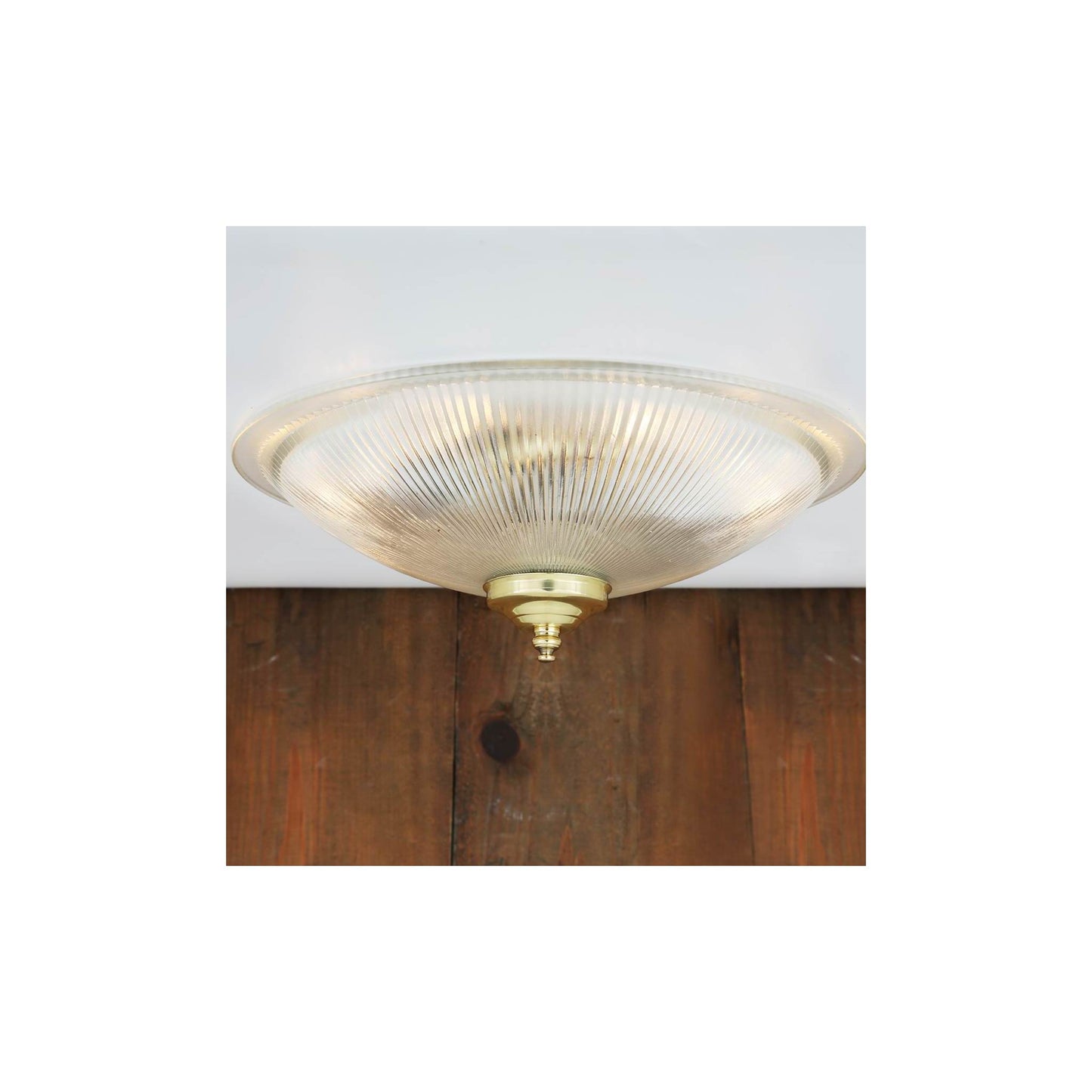 Nicosa Shallow Holophane Flush Ceiling Light