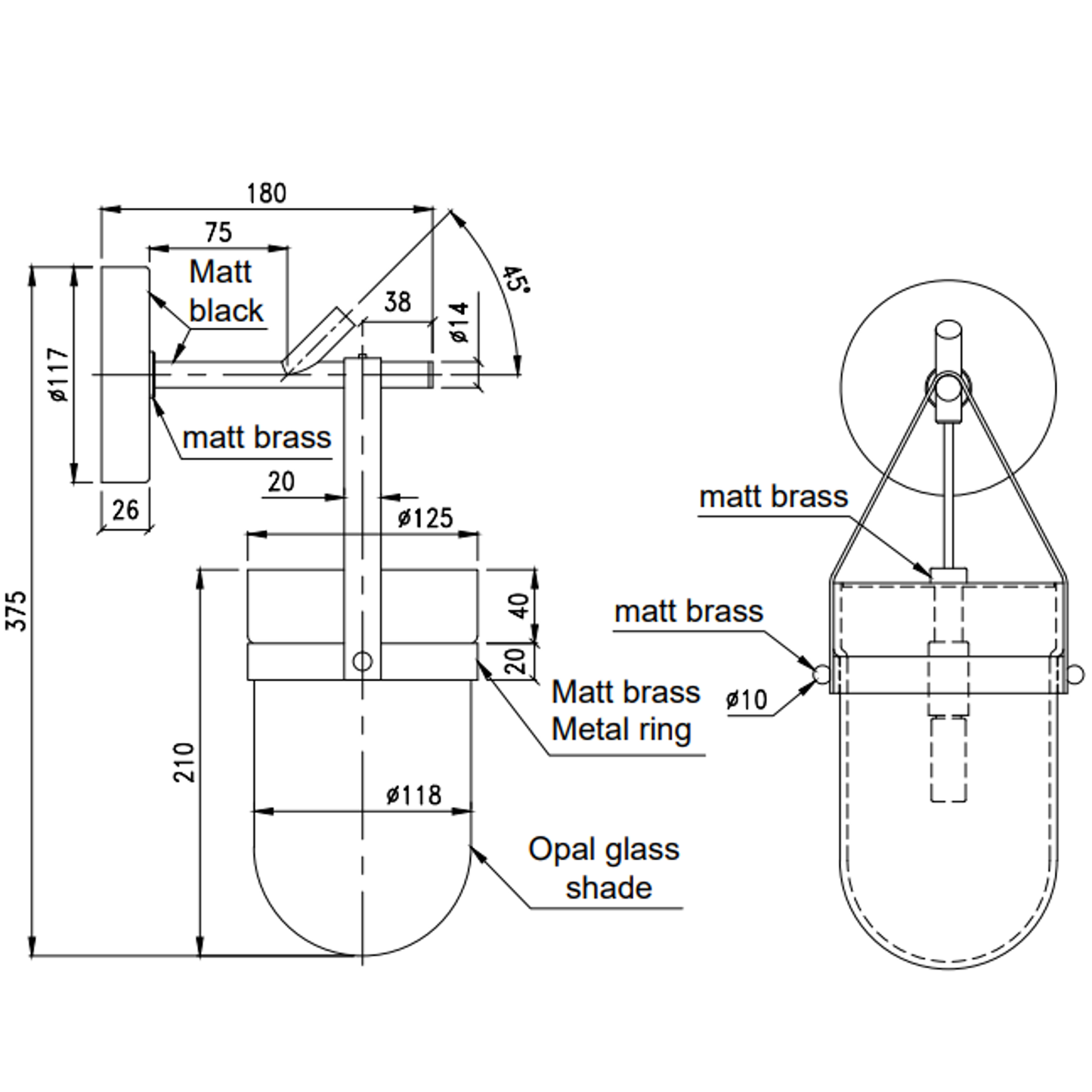 Almon Wall Light