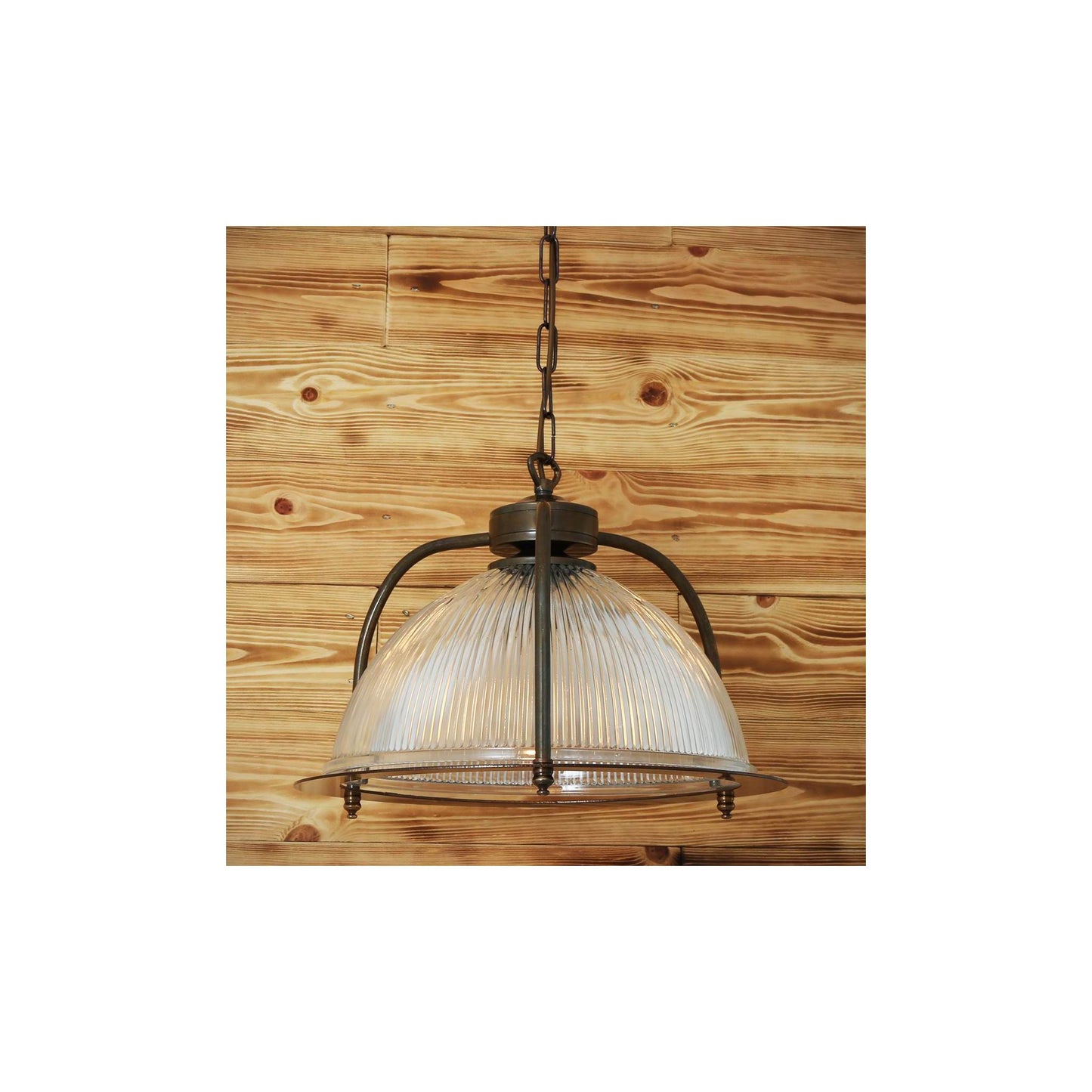 Bousta Holophane Pendant with Glass Shade