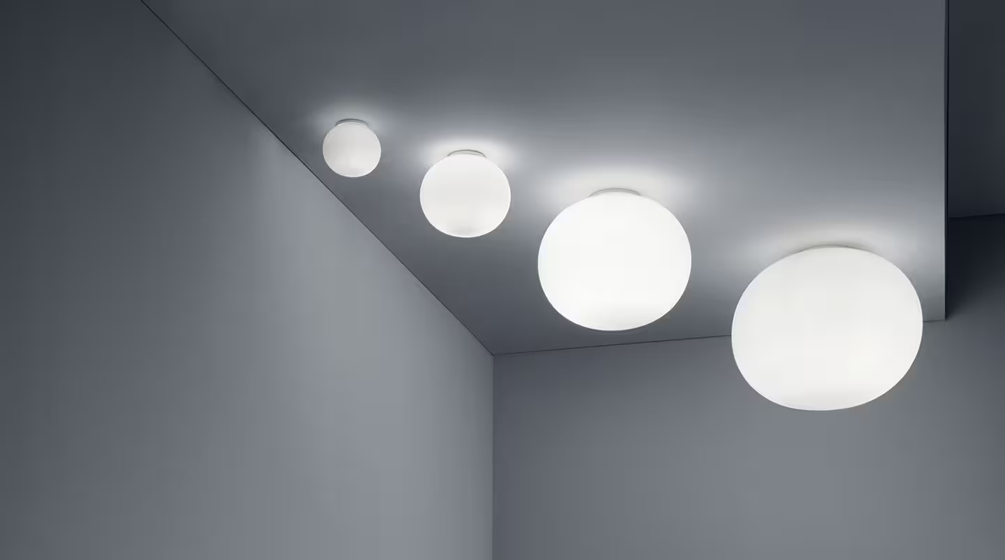 Glo-Ball Zero Wall or Ceiling Light with Glass Diffused