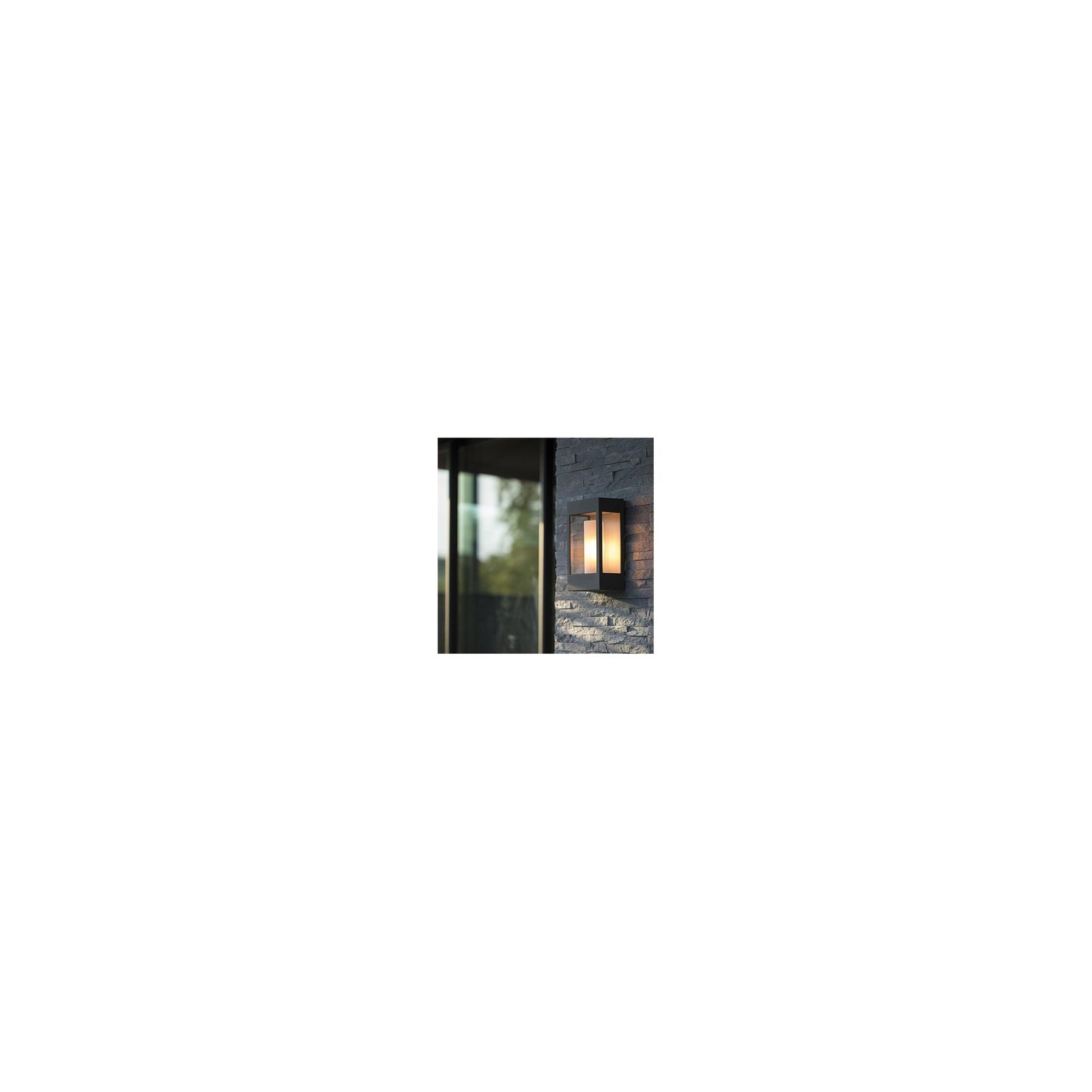 Brick Clear Glass Decorative Wall Light with Polycarbonate Removable Bulb Cover