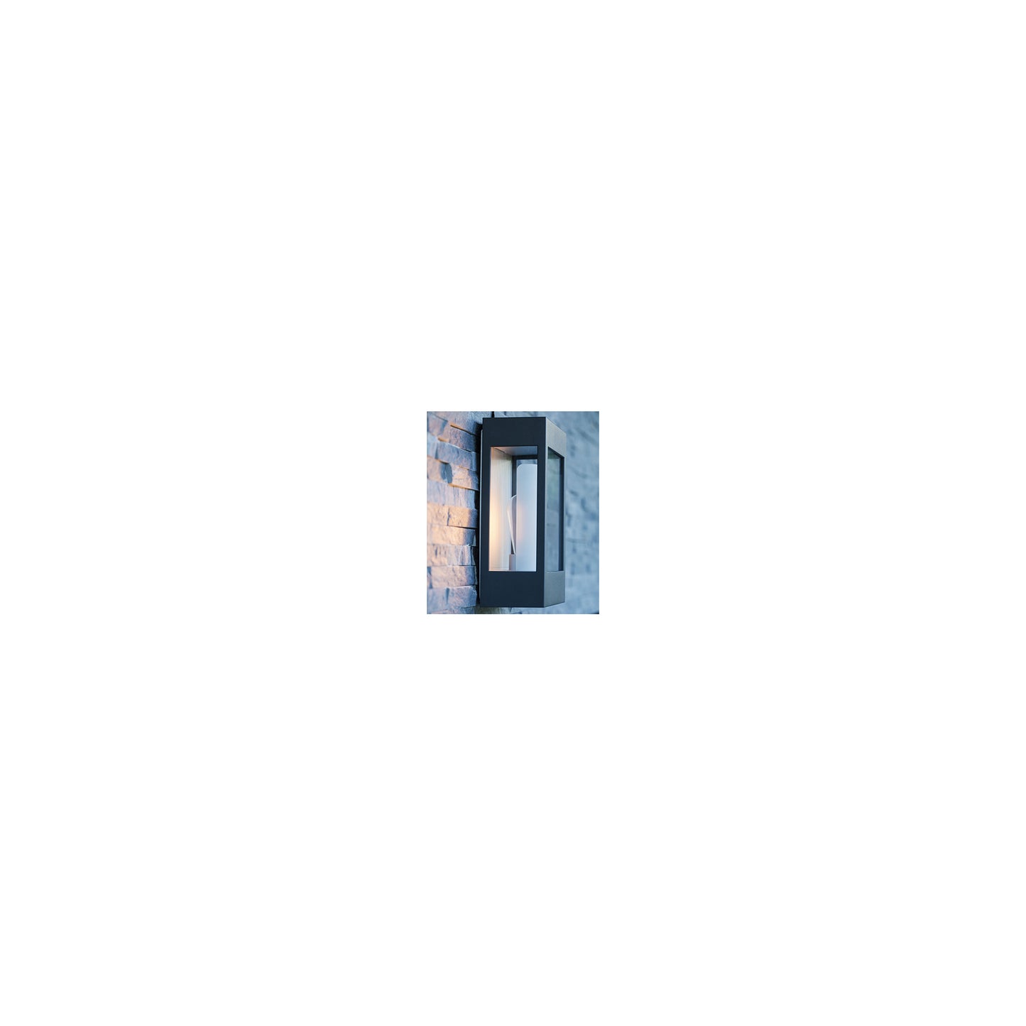 Brick Clear Glass Decorative Wall Light with Polycarbonate Removable Bulb Cover