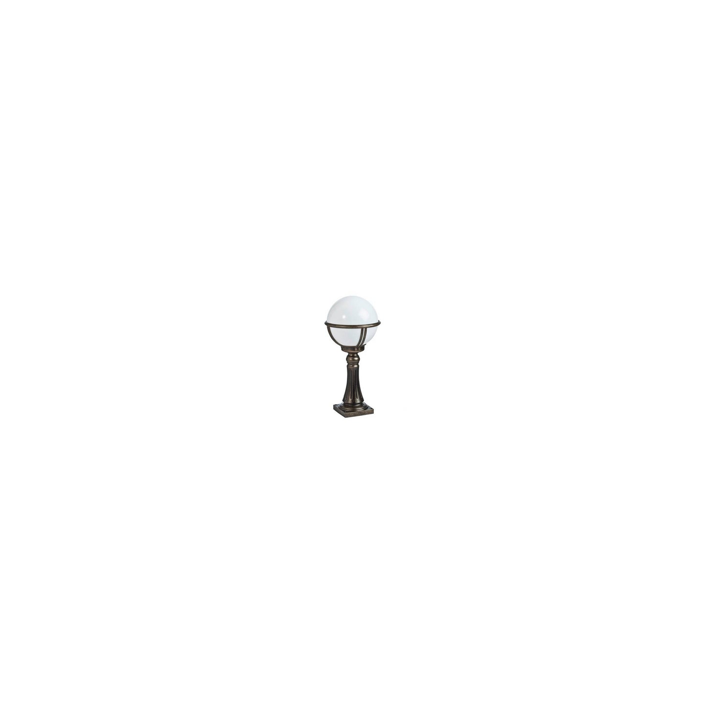 Boreal Model 7 Opal Glass Bollard with Cast Aluminium