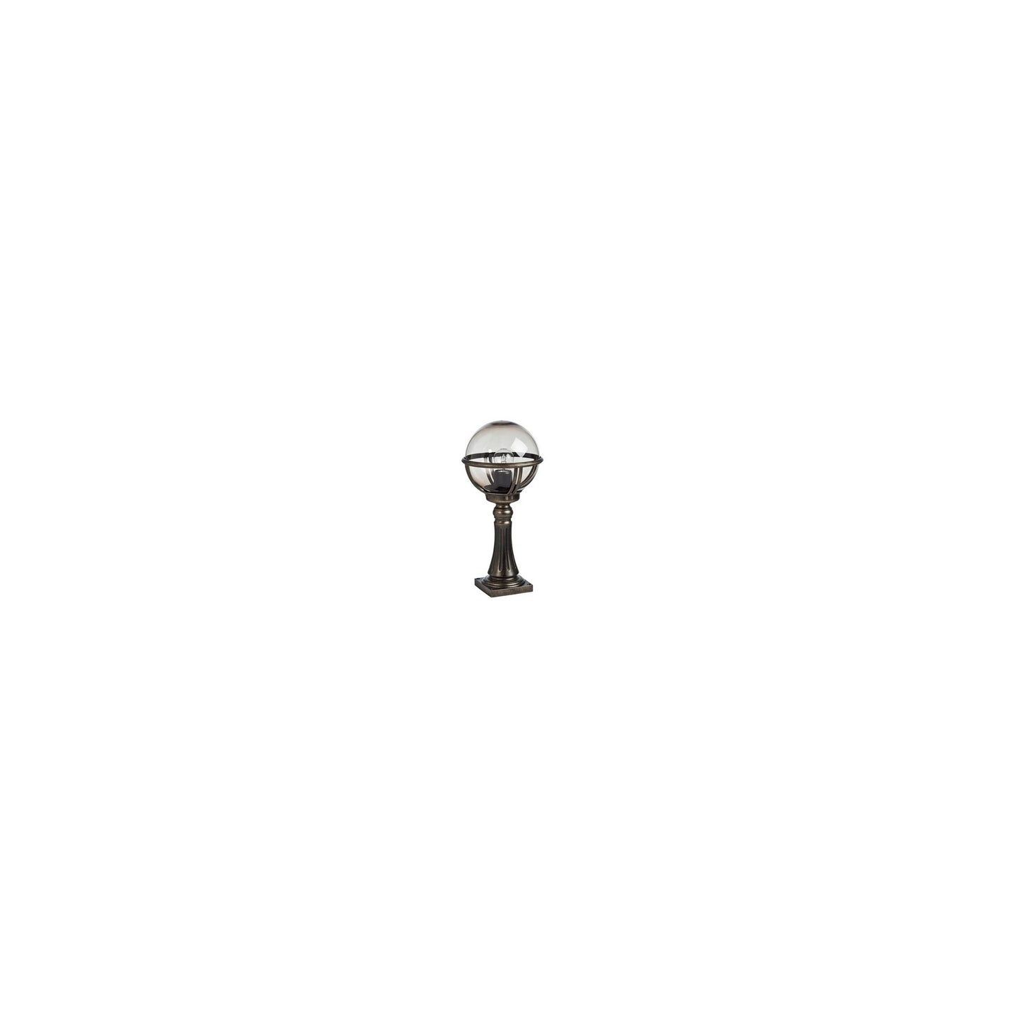 Boreal Model 7 Smoked Glass Bollard with Cast Aluminium