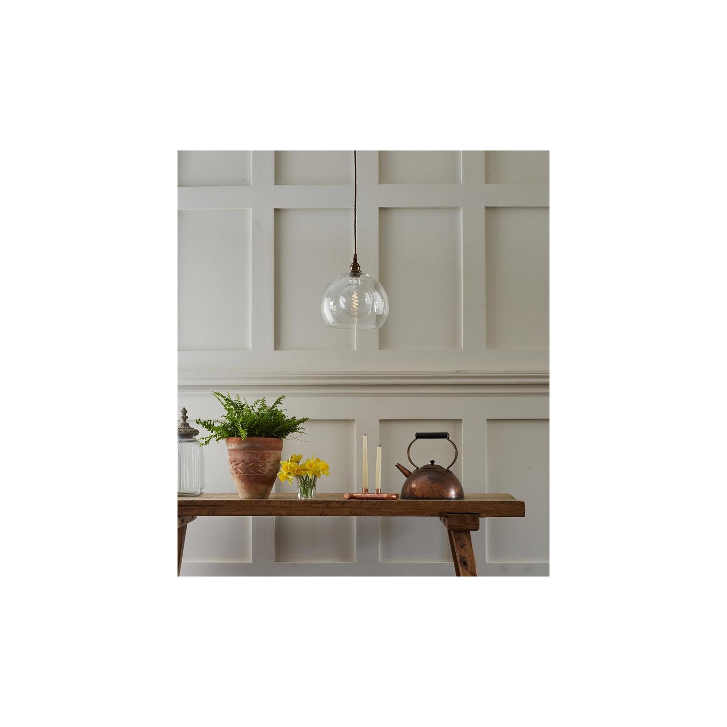 Eden Clear Open Glass Globe Pendant
