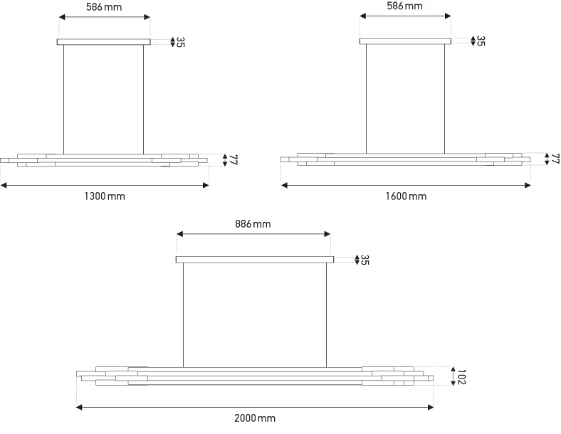 Org P Horizontal LED Pendant