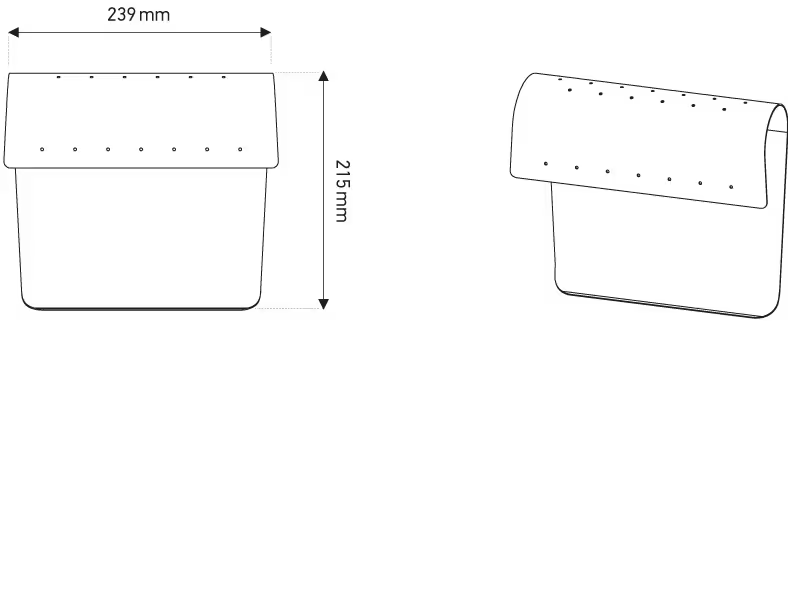 Biny Curve LED Wall Light White & Black