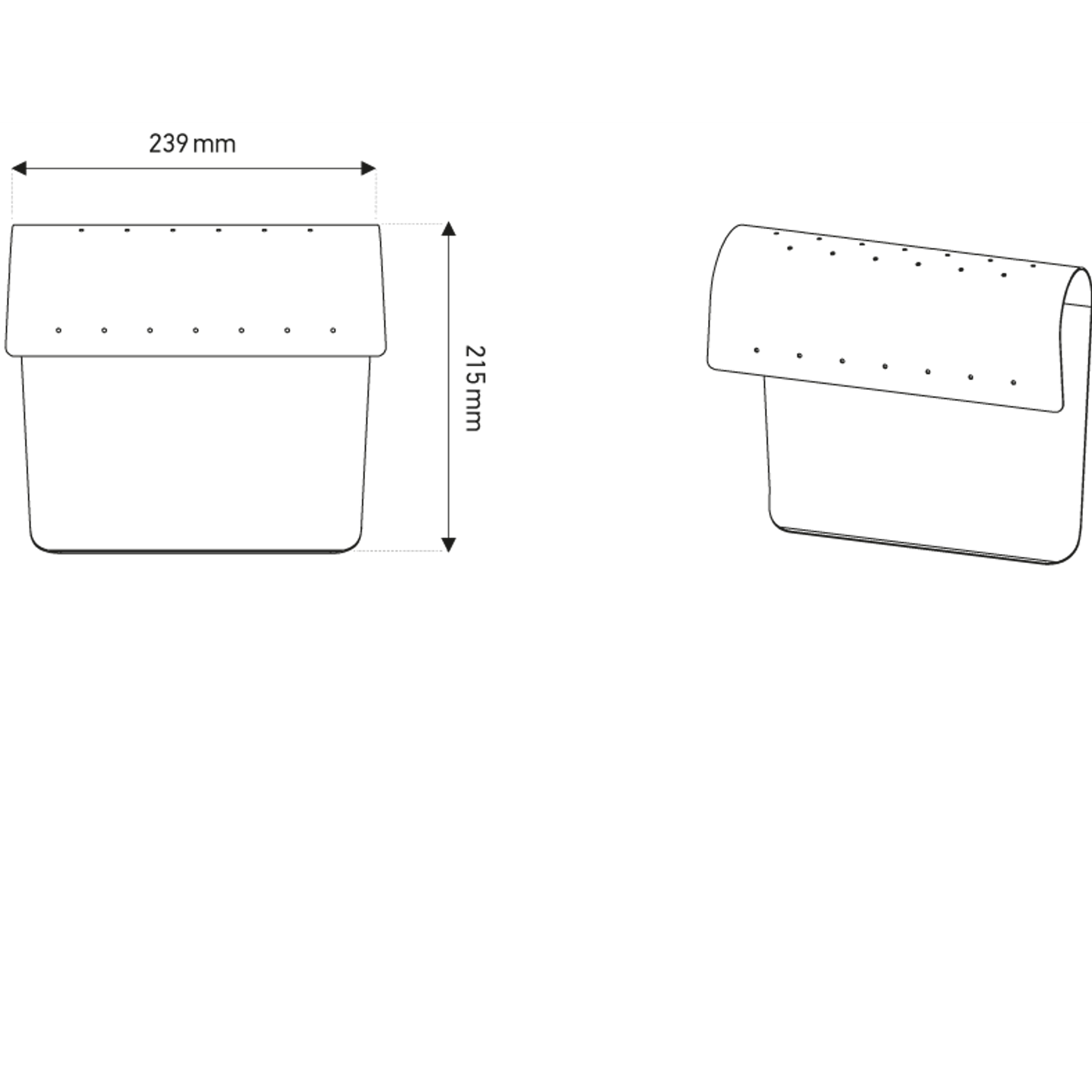 Biny Curve LED Wall Light White & Black